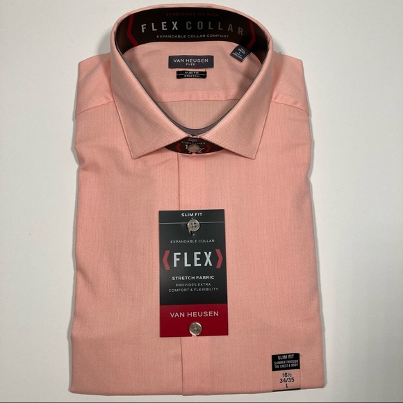 Van Heusen 16.5, 34/35 Slim Fit Dress Shirt NWT - Picture 1 of 4